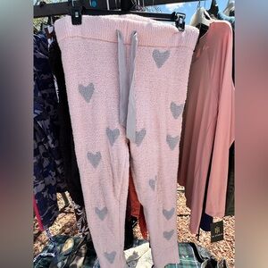 Cozy Pink Heart Pajama Pants